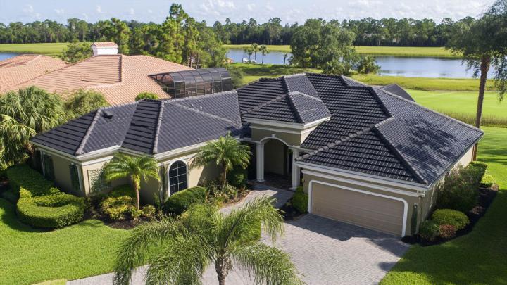 a stone-coated metal roof