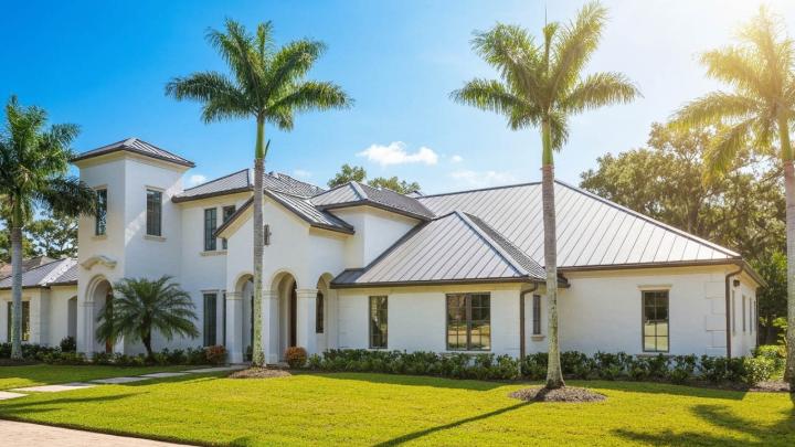 Orlando Mediterranean home with metal tile roof