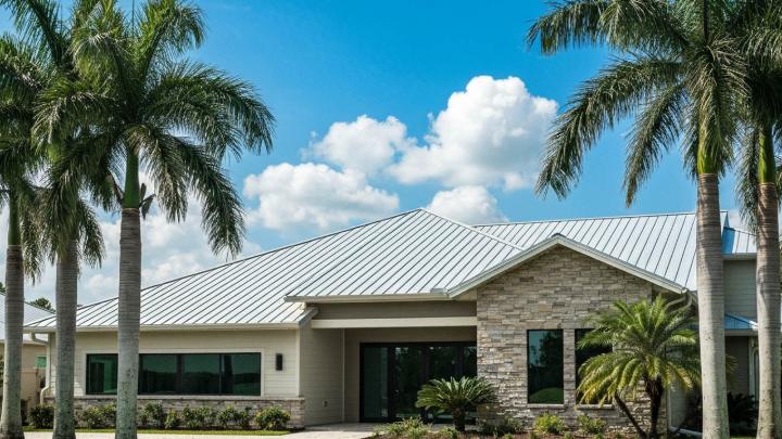 modern standing seam metal roof